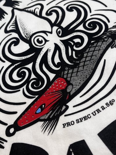 画像1: uroco×Tetrapots Red Head/Oil Black Tee 