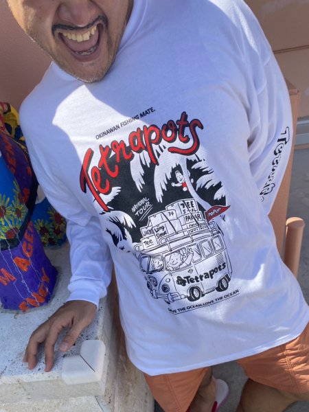 画像2: Tetrapots National Tour Long sleeve（粒マスタード安次嶺×Tetrapotsコラボ） (2)